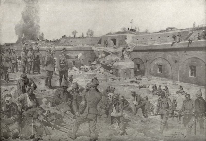 Generální polní maršál von Mackensen na návštěvě pevnosti Augen v Przemyslu od German School