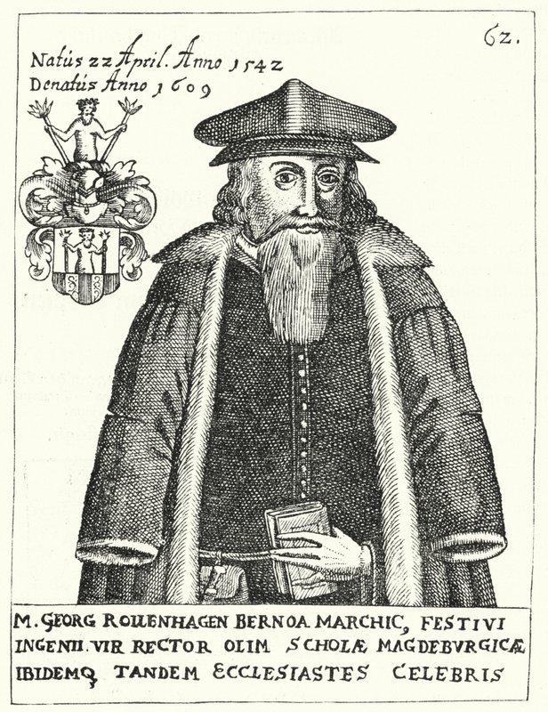 Georg Rollenhagen , německý dramatik (rytina) od German School