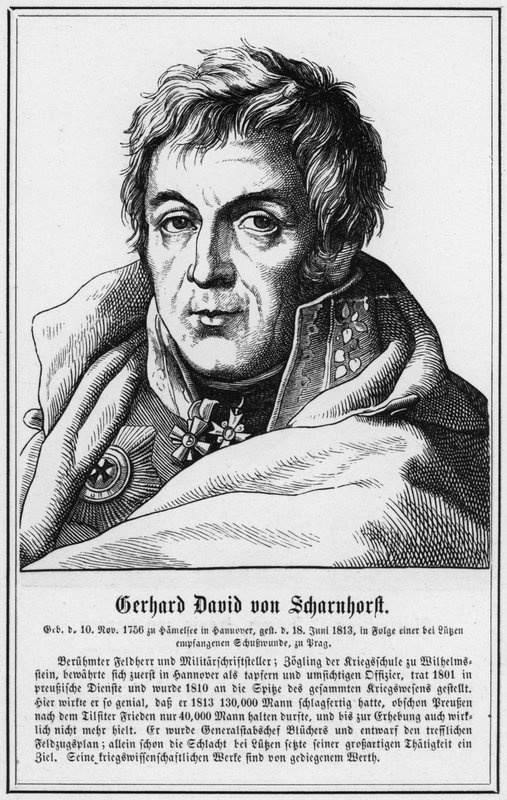 Gerhard David von Scharnhorst (rytina) od German School