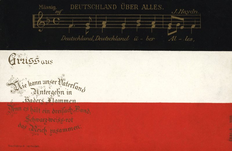 Německá státní hymna (barva litho) od German School