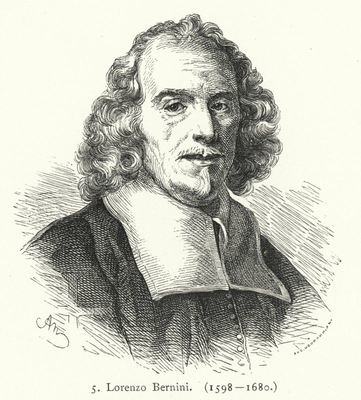 Gian Lorenzo Bernini , italský barokní sochař a architekt (rytina) od German School