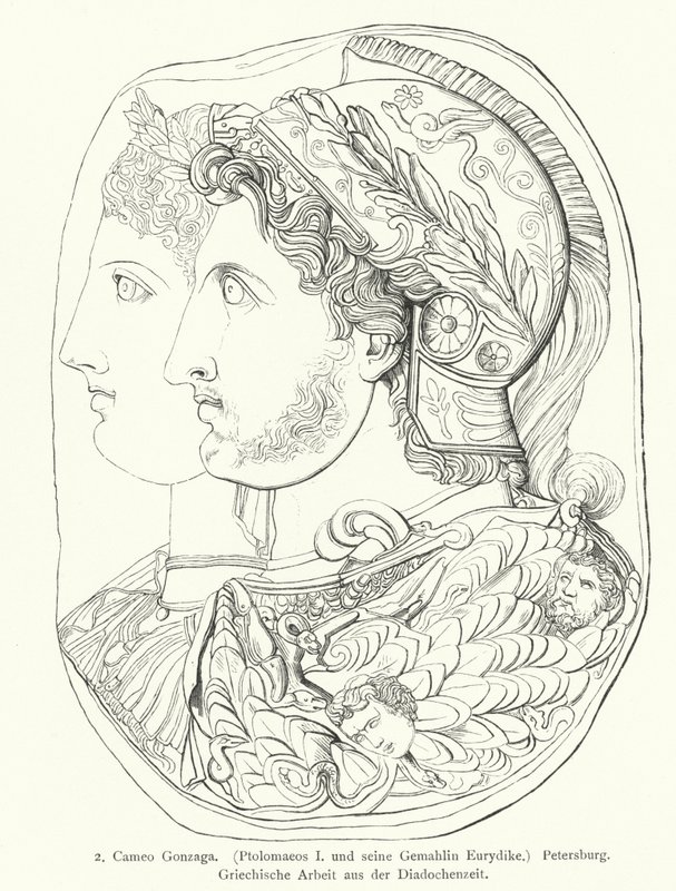 Gonzaga Cameo, starověký řecký rytý drahokam (rytina) od German School