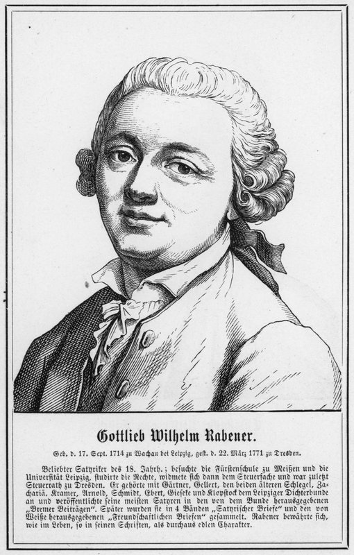 Gottlieb Wilhelm Rabener (rytina) od German School