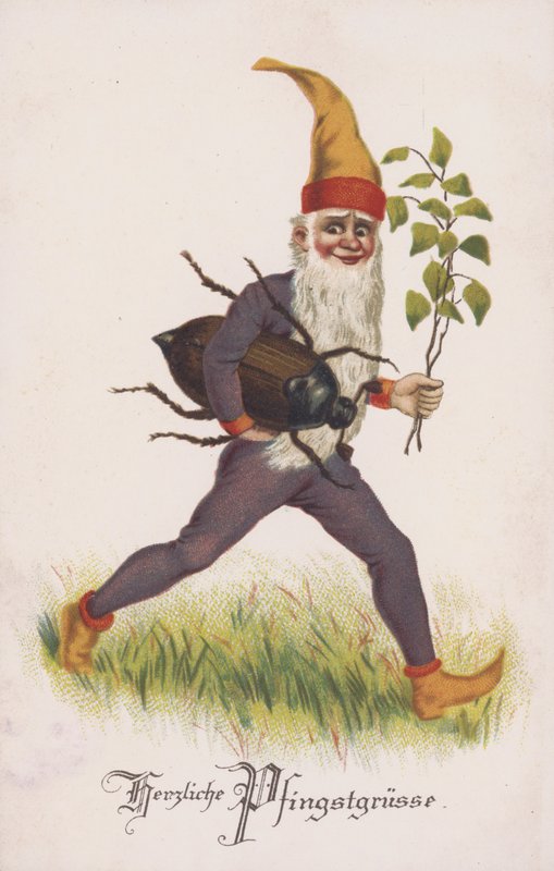 Přání k oslavě Letnic nebo Bílé neděle. (chromolit) od German School