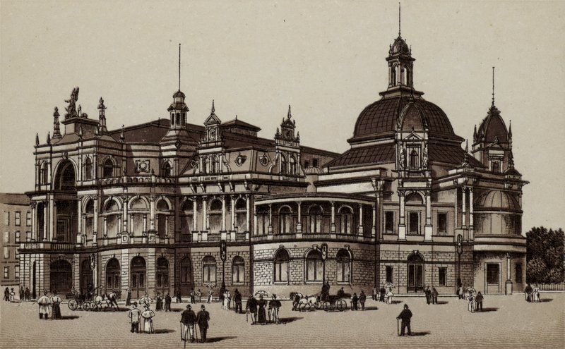 Hamburk: Concerthaus, Koncertní dům (litho) od German School