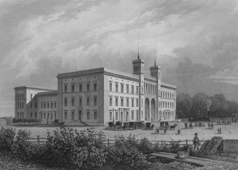 Hamburg Station, Berlin (ocelová rytina) od German School