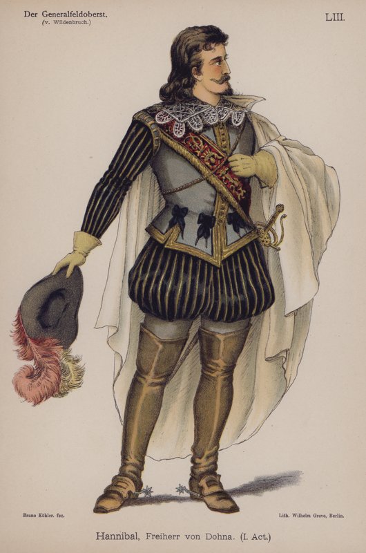 Hannibal, Freiherr von Dohna, z Der Generalfeldoberst od Ernsta von Wildenbruch (barevné lito) od German School
