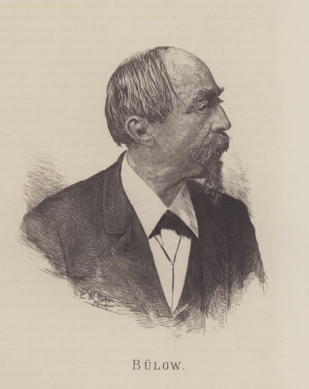 Hans von Bulow , německý dirigent, klavírista a skladatel od German School