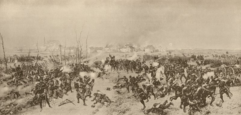 Hanzovní jednotky v Loigny, francouzsko-pruská válka, prosinec 1870 od German School