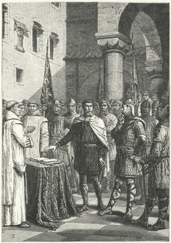Harold Godwinson přísahal, že podpoří nárok Williama Normanského na anglický trůn od German School