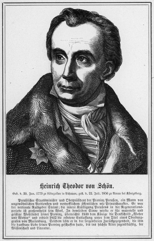 Heinrich Theodor von Schon (rytina) od German School