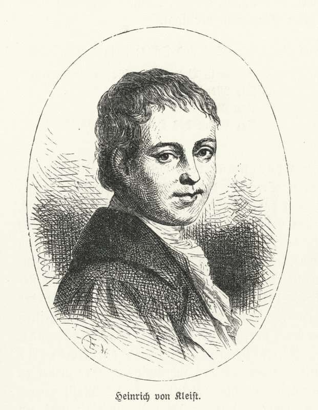 Heinrich von Kleist , německý básník, dramatik, romanopisec a povídkář (litho) od German School