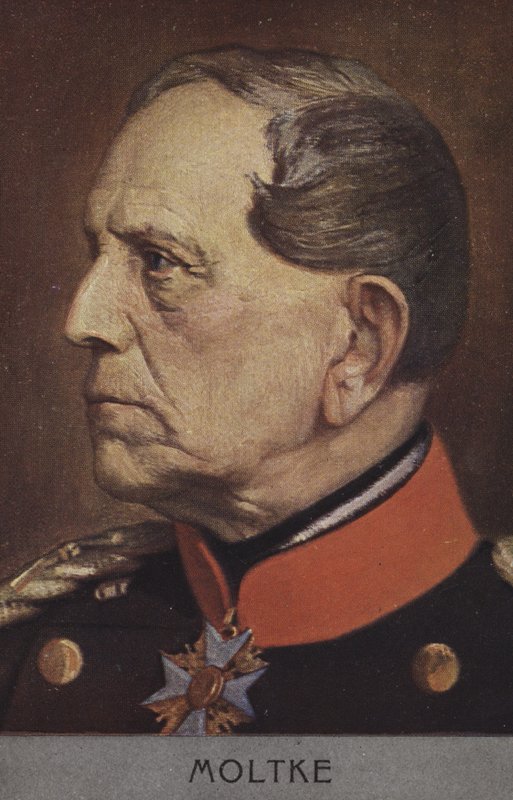 Helmuth von Moltke starší, německý polní maršál (barva lito) od German School