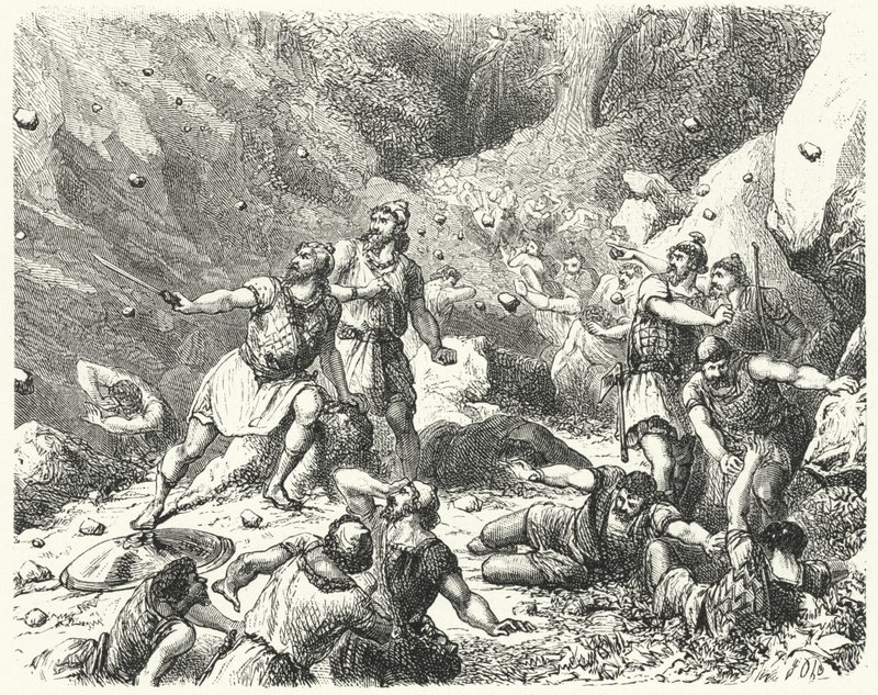 Nepřátelské přijetí pro Féničany v Tarsu (rytina) od German School