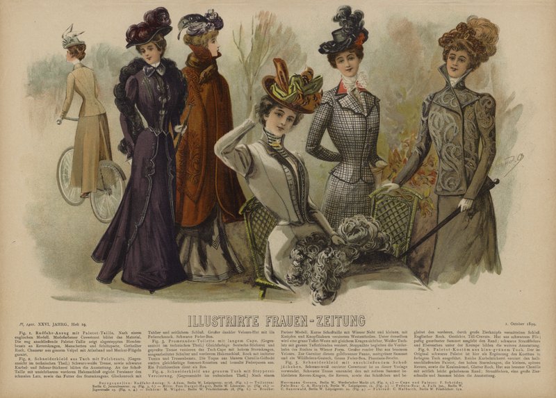 Ilustrace pro Illustrirte Frauen-Zeitung (barevné lito) od German School