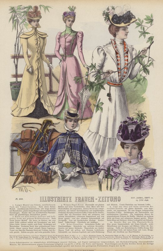 Ilustrace pro Illustrirte Frauen-Zeitung (barevné lito) od German School