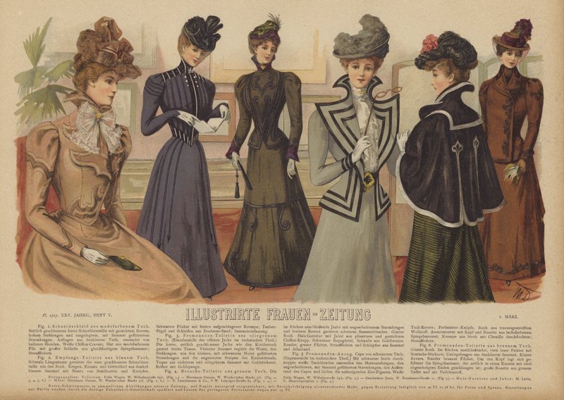 Ilustrace pro Illustrirte Frauen-Zeitung (barevné lito) od German School