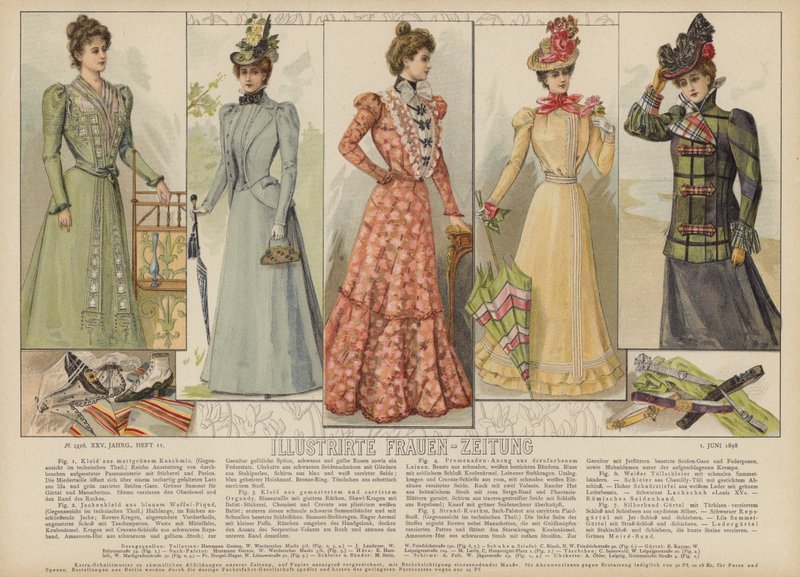 Ilustrace pro Illustrirte Frauen-Zeitung (barevné lito) od German School