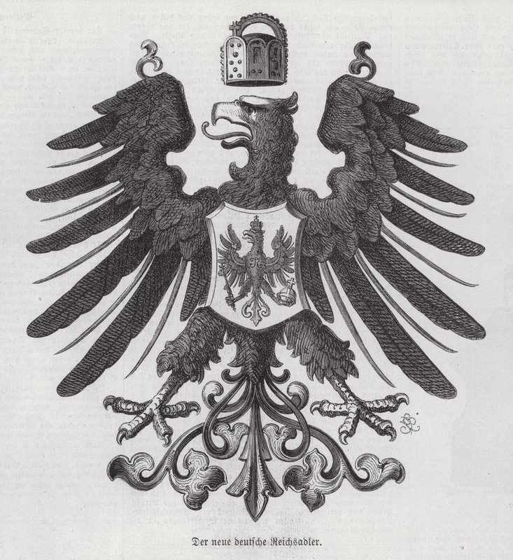 Císařský orel, nový znak Německa (rytina) od German School