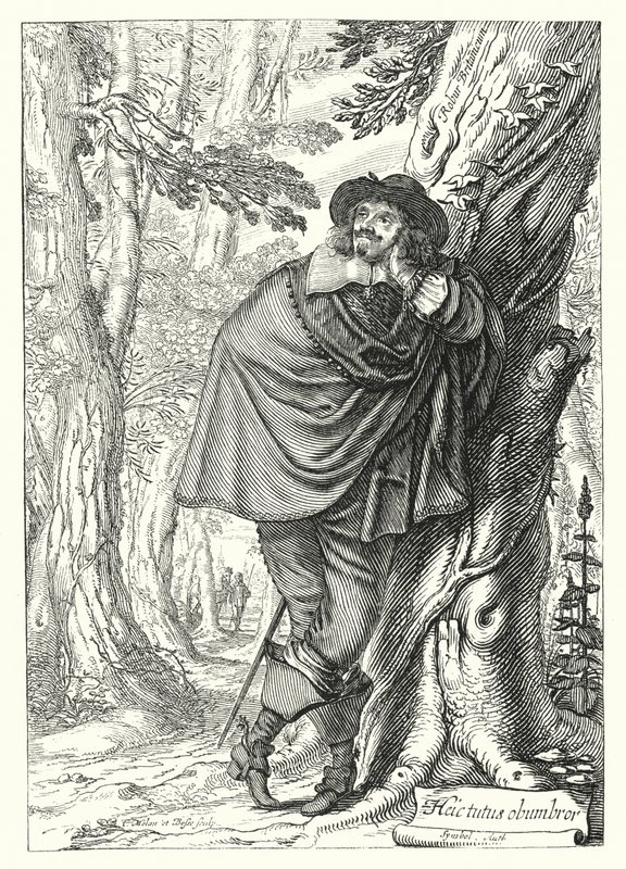 James Howell , anglo-velšský historik a spisovatel (rytina) od German School