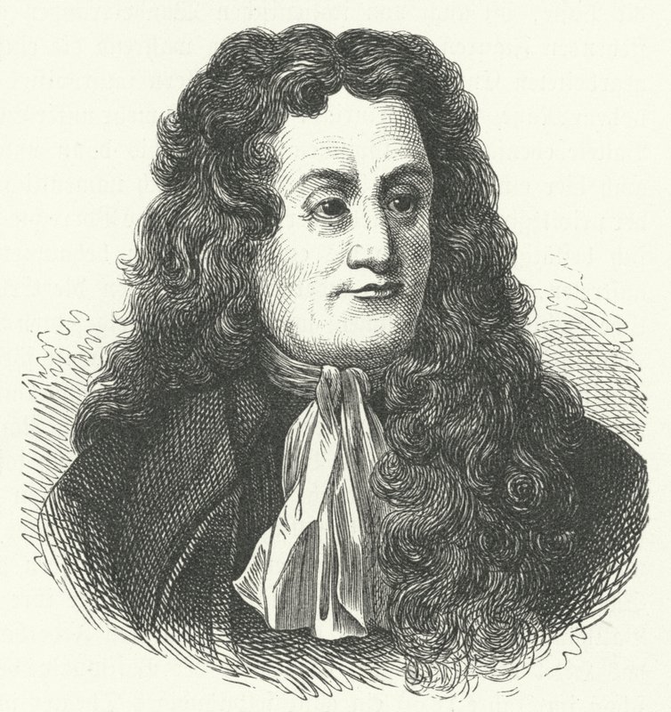 Jean de la Fontaine, francouzský fabulista (rytina) od German School
