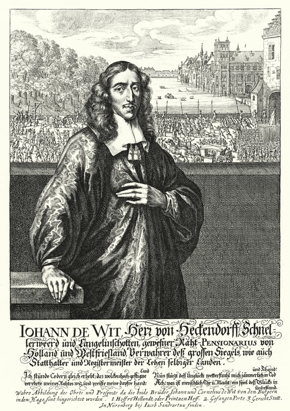 Johan de Witt , holandský politik (rytina) od German School