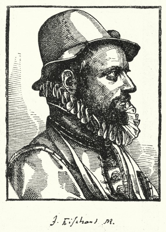 Johann Baptist Fischart , německý satirik (rytina) od German School