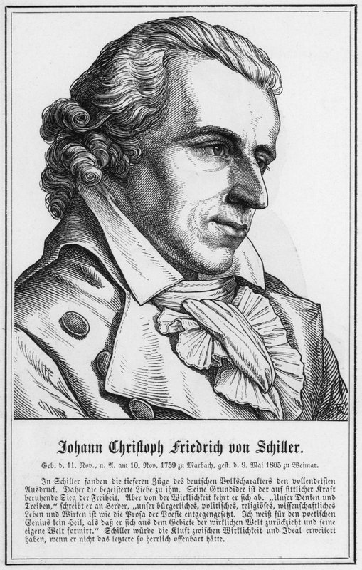 Johann Christoph Friedrich von Schiller (rytina) od German School