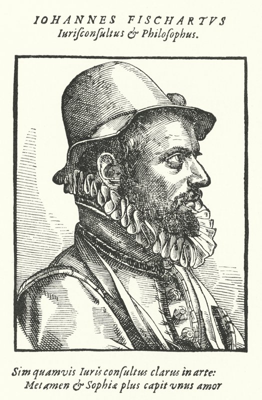 Johann Fischart , německý satirik a publicista (rytina) od German School