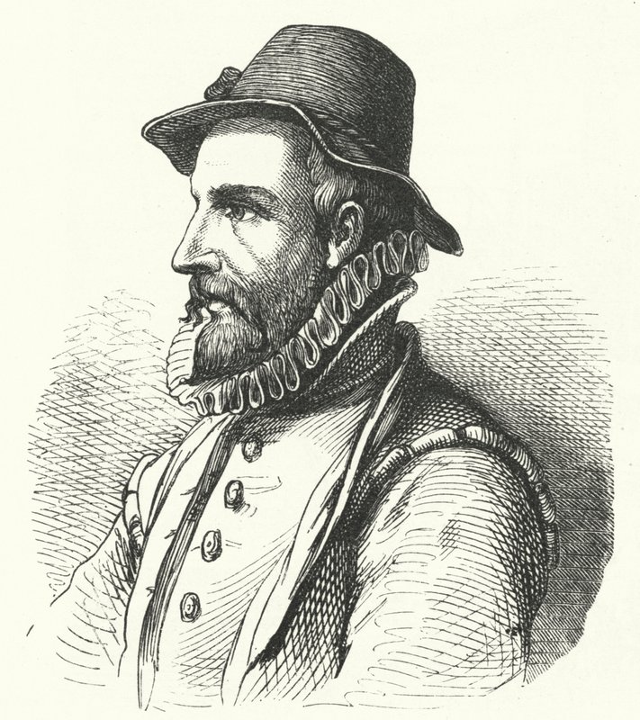 Johann Fischart , německý spisovatel a satirik (rytina) od German School