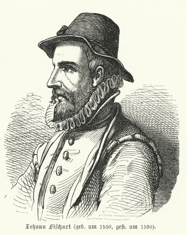 Johann Fischart , německý spisovatel a satirik (rytina) od German School