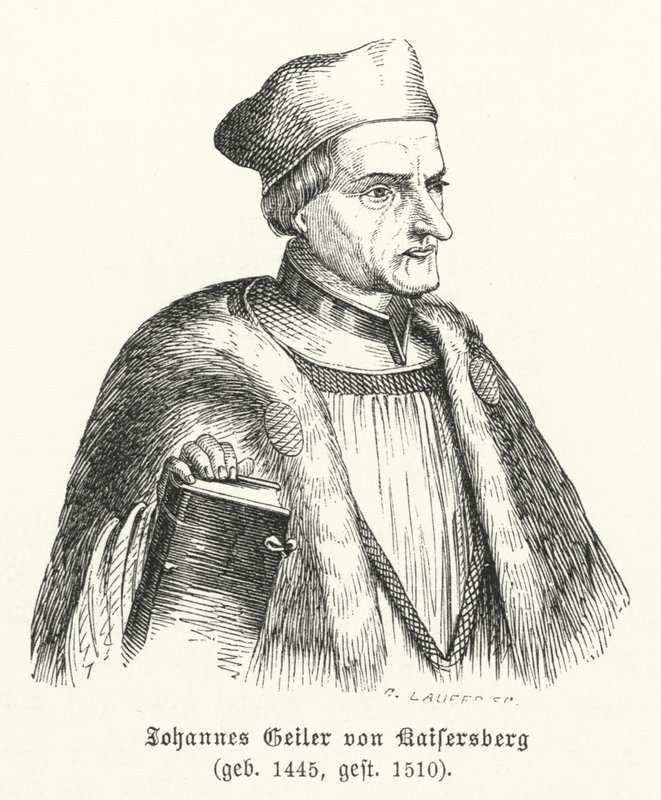 Johann Geiler von Kaisersberg, švýcarský kněz a teolog (rytina) od German School