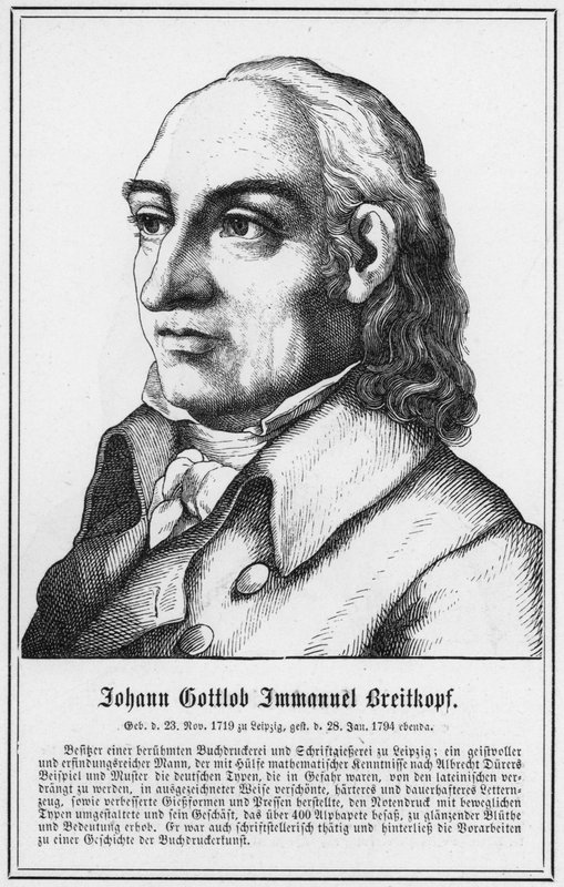 Johann Gottlob Immanuel Breitkopf (rytina) od German School