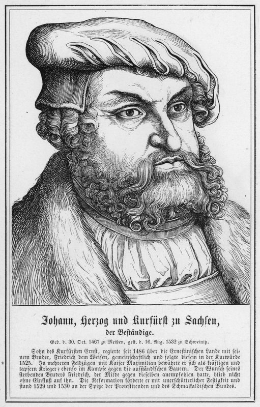 Johann, vévoda a saský kurfiřt, trvalý (rytina) od German School