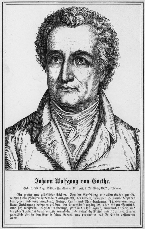 Johann Wolfgang von Goethe (rytina) od German School