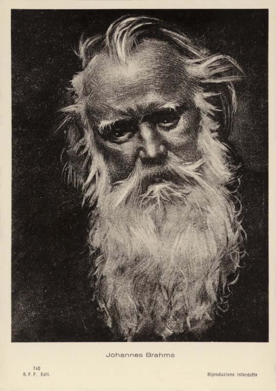 Johannes Brahms , německý skladatel a pianista (1833-1897) od German School