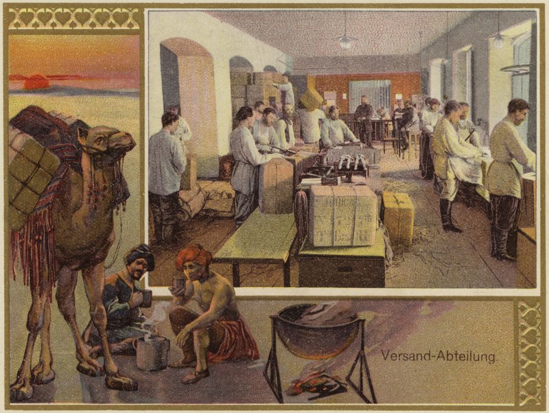 Reklama bratří K a S Popovů (barevná litografie) od German School