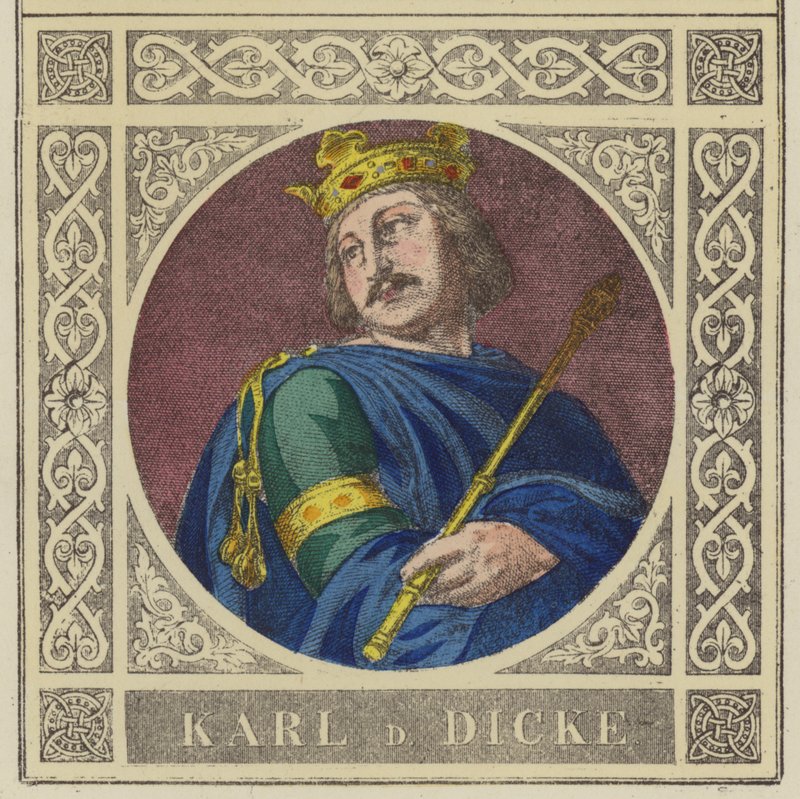 Karl D Dicke, 876-887 (barevné rytí) od German School