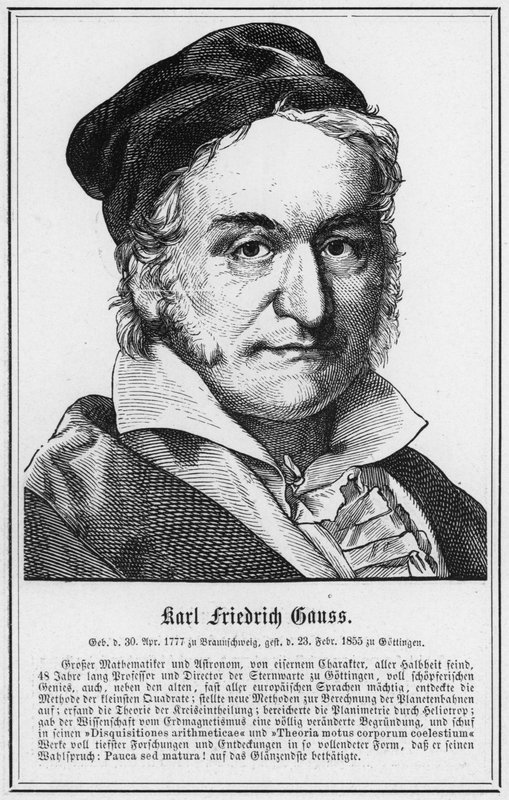 Karl Friedrich Gauss (rytina) od German School