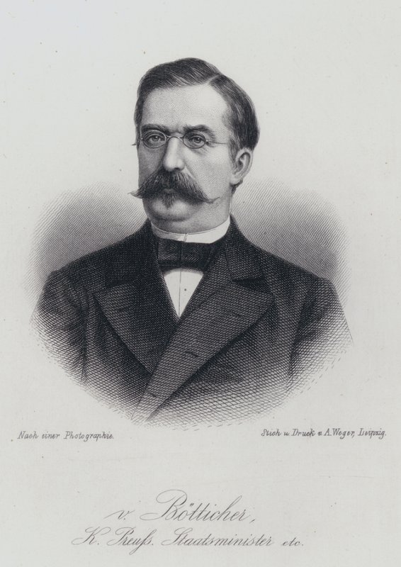 Karl Heinrich von Boetticher , německý politik a vicekancléř (rytina) od German School