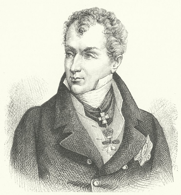 Klemens von Metternich, princ z Metternich-Winneburg, německý diplomat a státník (rytina) od German School