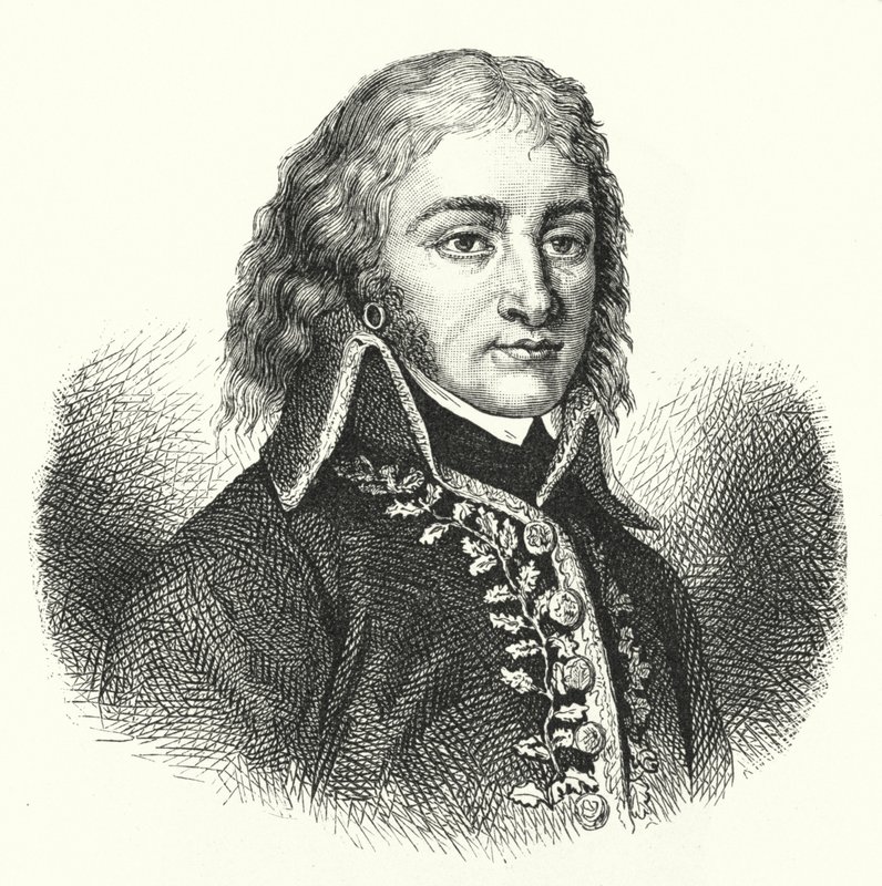 Lazare Hoche, francouzský generál v revoluční armádě (rytina) od German School