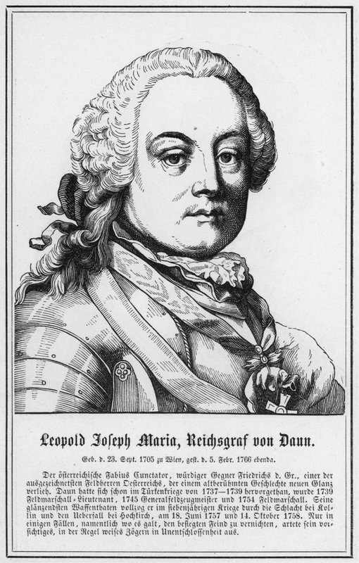 Leopold Joseph Maria, císařský hrabě z Daun (rytina) od German School