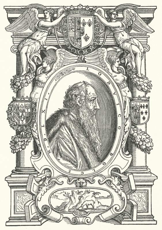 Ludovico Dolce , italský autor, teoretik malby a humanista (rytina) od German School
