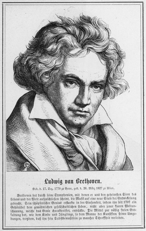 Ludwig van Beethoven (rytina) od German School