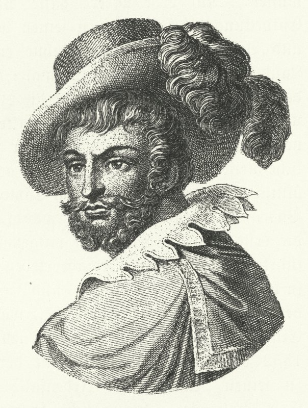 Luis de Camoes, portugalský básník (rytina) od German School