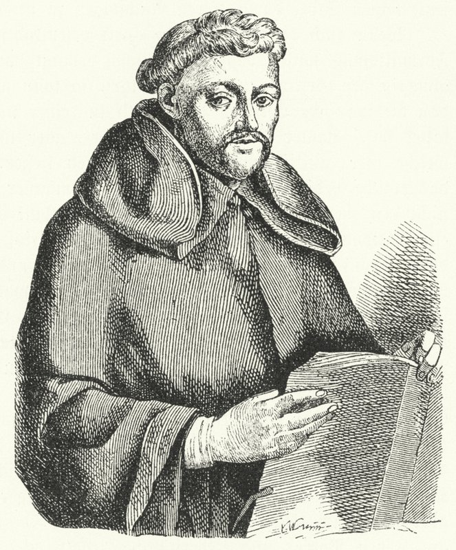 Luis de Leon , španělský lyrický básník (rytina) od German School