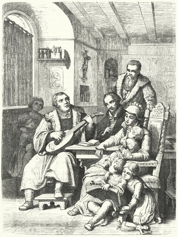 Martin Luther doma s rodinou od German School