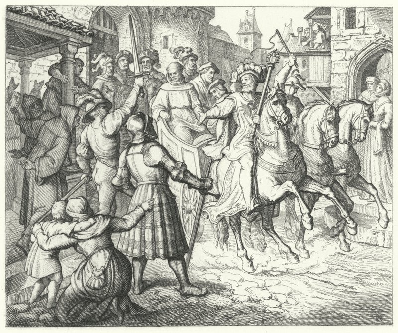 Recepce Martina Luthera ve Worms, 1521 od German School