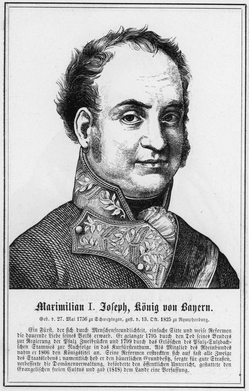 Maximilian I Joseph, Konig von Bayern (rytina) od German School